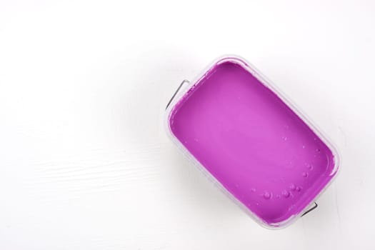 Magenta paint plastic bucket