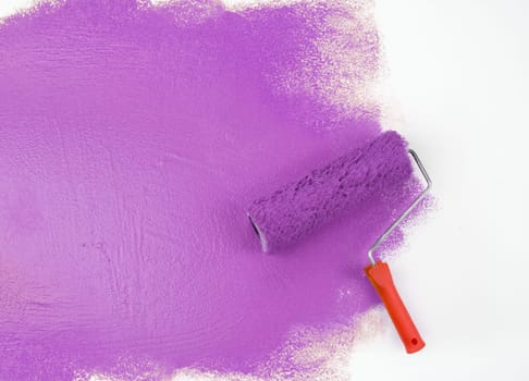 Magenta paint roller