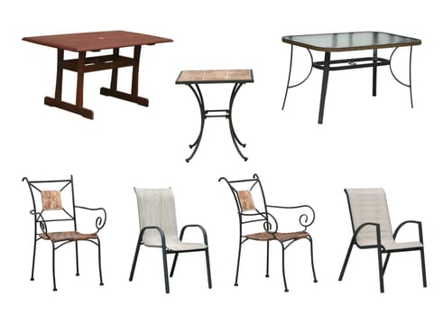 tables and chairs clipping paths