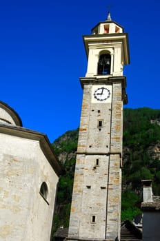 Church Tower,Sonogno,Ticino,Switzerland