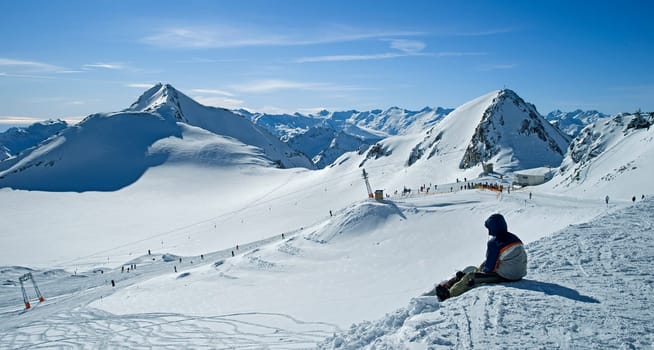 Ski paradise on the Stubai Glacier