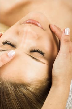 Young woman having a massage