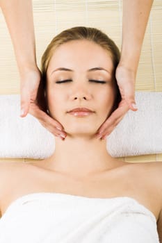 Young woman having a massage