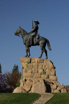 The Southwest Horseman,a statue reminiscent of the colonial wars in Namibia.