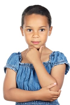 Adorable girl thinking
