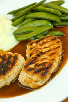 Turkey - grill and green beans