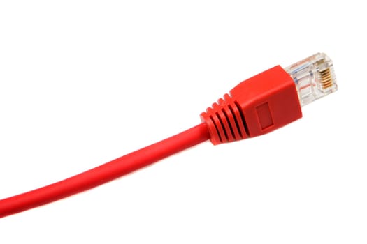 Red wire isolated on white
