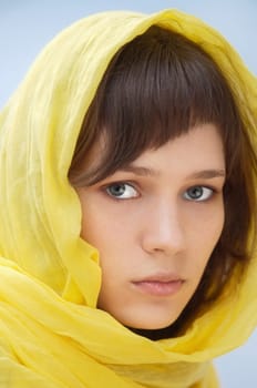 Attractive woman with veil
