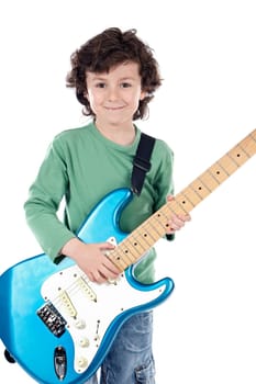 Boy whit electric guitar