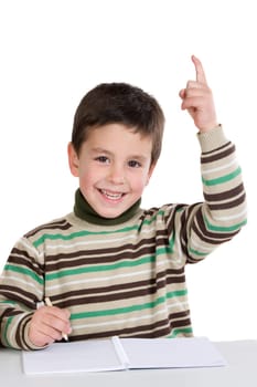 Child with notebook