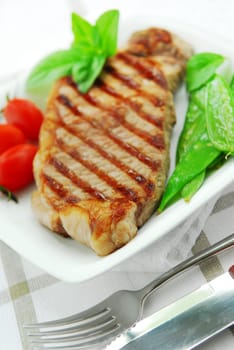 Grilled steak
