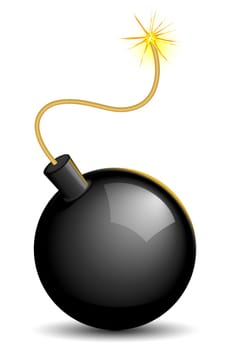 Lighted bomb