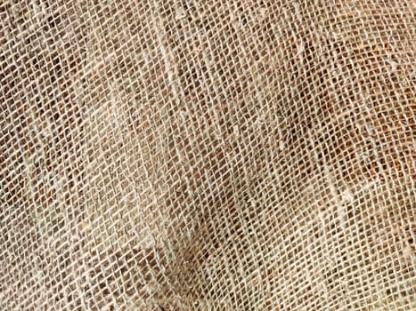 Background and texture of jute fabric. Abstract pattern, frame, space for text and copy space