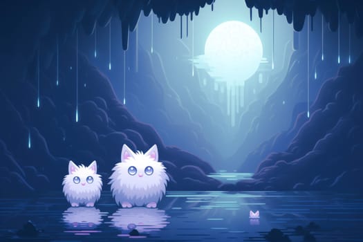 In the depths of fantasy, bewitching moonstone cats prowl. Their sleek forms, adorned with luminescent moonstone markings, captivate all who dare to meet their gaze.