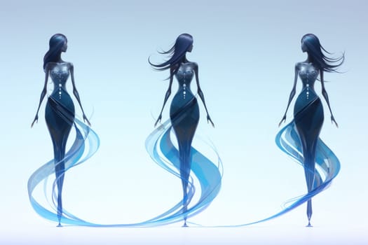 Imagine a mystical world where ethereal mermaids gracefully swim with flowing sapphire tails, enchanting all who gaze upon their mesmerizing beauty.