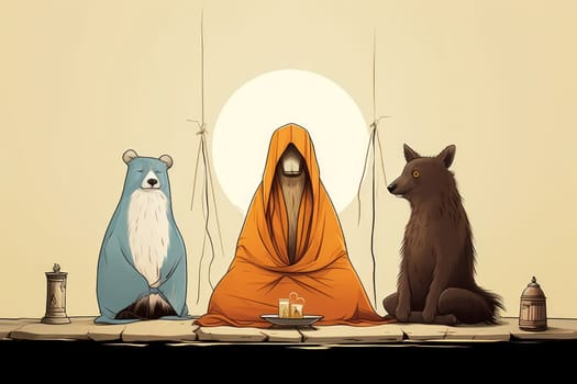 Enter a whimsical world where charming talking animals, with their enchanting voices and wisdom, offer sage advice to those in need.