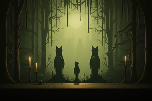 Deep within the mystical woodland realms of fantasy, ancient forest spirits stand as silent sentinels, their ethereal presence a testament to the wisdom and magic of the natural world.
