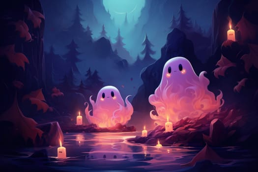 In the realm of fantasy, haunting ghostly apparitions are ethereal beings that exist between the world of the living and the realm of the dead.
