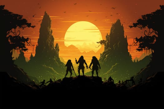 Venture into a mystical realm where fierce werewolves, under the enchanting light of the full moon, undergo their awe-inspiring transformation.