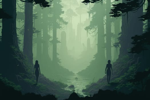 In the realm of fantasy, elusive mist walkers roam, their ethereal forms blending seamlessly with the swirling mists.