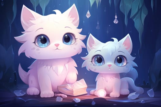 In the depths of fantasy, bewitching moonstone cats prowl. Their sleek forms, adorned with luminescent moonstone markings, captivate all who dare to meet their gaze.