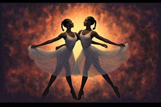In the realm of fantasy, graceful moonlit dancers captivate with their ethereal movements, perfectly synchronized with the celestial rhythms.