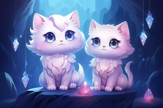 In the depths of fantasy, bewitching moonstone cats prowl. Their sleek forms, adorned with luminescent moonstone markings, captivate all who dare to meet their gaze.