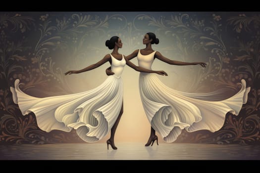 In the realm of fantasy, graceful moonlit dancers captivate with their ethereal movements, perfectly synchronized with the celestial rhythms.