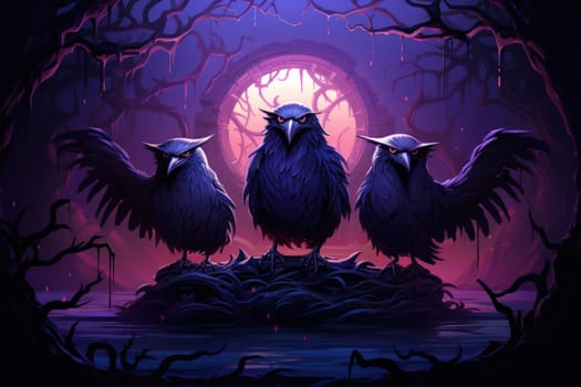 Enter the realm of fantasy and encounter the cursed wereravens, unfortunate beings caught in an eternal cycle of shifting between human and raven forms.