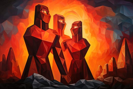 Witness the awe-inspiring power of the elemental realm with this captivating illustration by a professional visual artist.