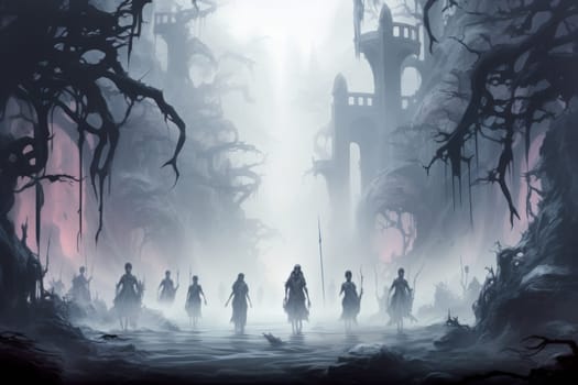 In the realm of fantasy, elusive mist walkers roam, their ethereal forms blending seamlessly with the swirling mists.