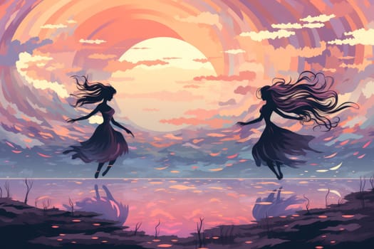 Immerse yourself in the enchanting world of fantasy as you witness the ethereal dance of graceful sylphs, ethereal beings of air and wind.