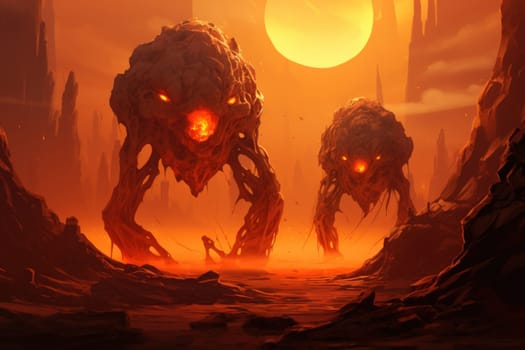 Witness the awe-inspiring power of the elemental realm with this captivating illustration by a professional visual artist.