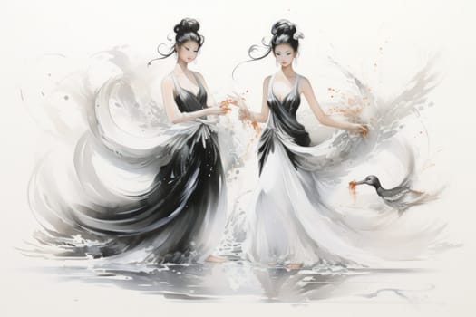 Step into a realm of enchantment and behold the mesmerizing beauty of elegant swan maidens.