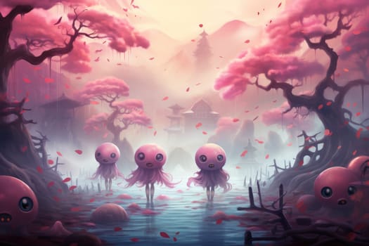 In the realm of fantasy, elusive mist walkers roam, their ethereal forms blending seamlessly with the swirling mists.
