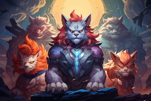 Witness the power and majesty of the ferocious thundercats in this captivating illustration crafted by a professional visual artist.