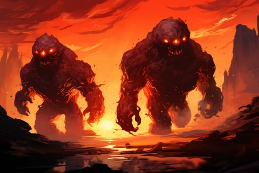 Witness the awe-inspiring power of the elemental realm with this captivating illustration by a professional visual artist.
