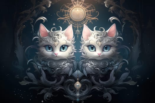 In the depths of fantasy, bewitching moonstone cats prowl. Their sleek forms, adorned with luminescent moonstone markings, captivate all who dare to meet their gaze.