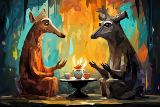 Enter a whimsical world where charming talking animals, with their enchanting voices and wisdom, offer sage advice to those in need.