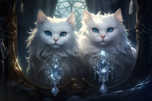 In the depths of fantasy, bewitching moonstone cats prowl. Their sleek forms, adorned with luminescent moonstone markings, captivate all who dare to meet their gaze.