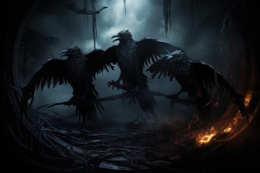 Enter the realm of fantasy and encounter the cursed wereravens, unfortunate beings caught in an eternal cycle of shifting between human and raven forms.