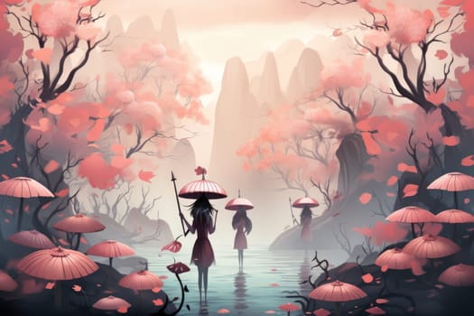 In the realm of fantasy, elusive mist walkers roam, their ethereal forms blending seamlessly with the swirling mists.