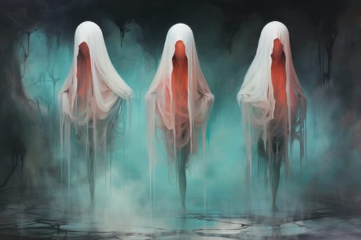 In the realm of fantasy, ethereal mist guardians watch over sacred sites, their presence veiled in a shroud of mist and mystery.