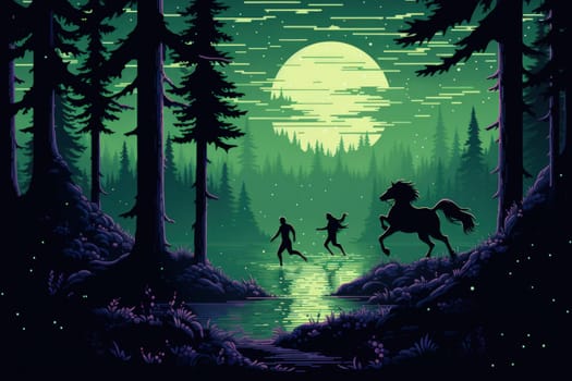 Embark on a mystical journey where elusive centaurs, with their ethereal grace, gallop through moonlit meadows.