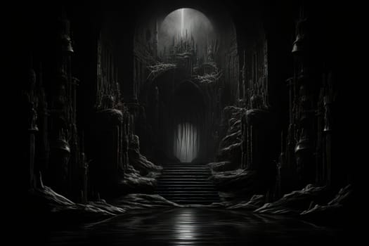 Hidden amidst the ethereal landscapes of fantasy, enigmatic shadow gates stand as enigmatic thresholds to realms concealed in obscurity.