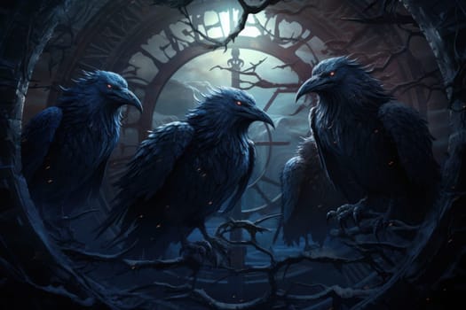 Enter the realm of fantasy and encounter the cursed wereravens, unfortunate beings caught in an eternal cycle of shifting between human and raven forms.