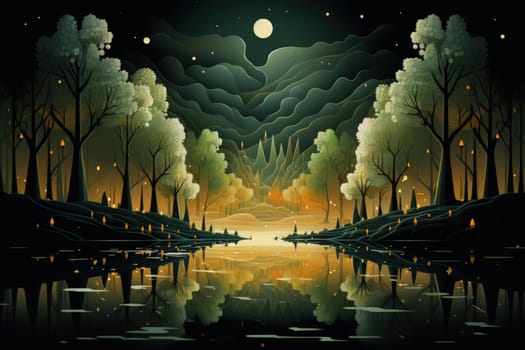 Journey through mystical forests filled with enchanted flora and sentient, conversing trees, where reality seamlessly intertwines with fantasy.