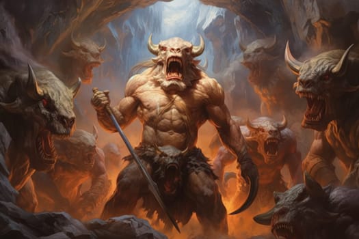 Enter a world of myth and legend where ferocious minotaurs, half-human and half-bull, reign supreme.