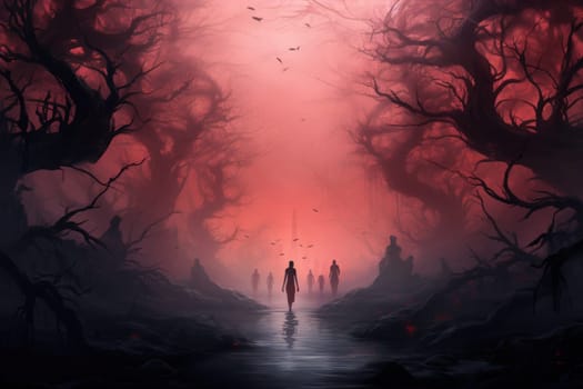 In the realm of fantasy, elusive mist walkers roam, their ethereal forms blending seamlessly with the swirling mists.