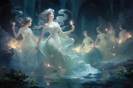 Enter the realm of fantasy and behold the enchanting presence of ethereal moonlight sprites.